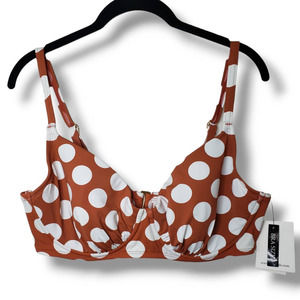Gibson Latimer Full Coverage Polka Dot Bikini Top